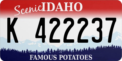 ID license plate K422237