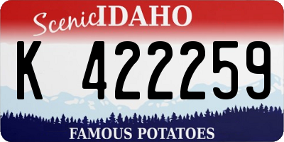 ID license plate K422259