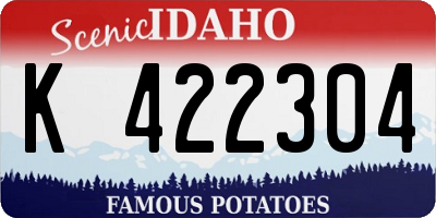 ID license plate K422304