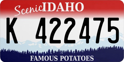 ID license plate K422475