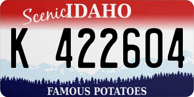 ID license plate K422604