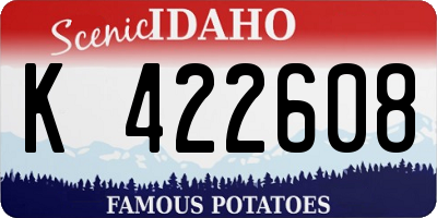 ID license plate K422608