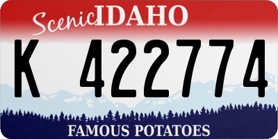 ID license plate K422774
