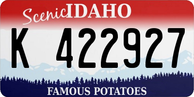 ID license plate K422927