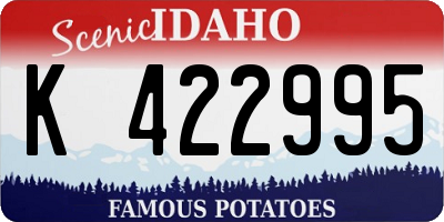ID license plate K422995