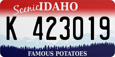 ID license plate K423019