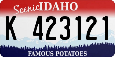 ID license plate K423121