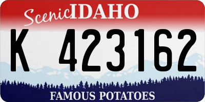 ID license plate K423162
