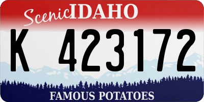 ID license plate K423172