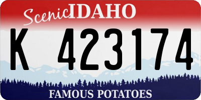 ID license plate K423174