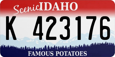 ID license plate K423176