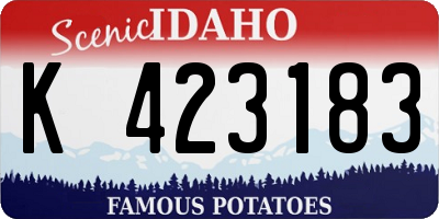ID license plate K423183