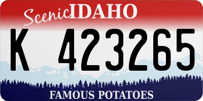 ID license plate K423265