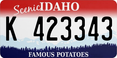 ID license plate K423343