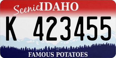 ID license plate K423455