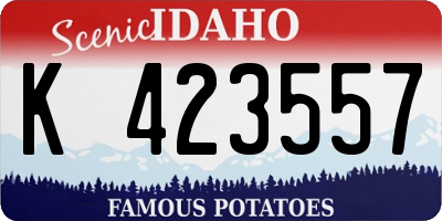 ID license plate K423557