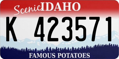 ID license plate K423571