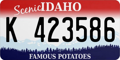ID license plate K423586