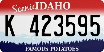 ID license plate K423595