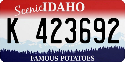 ID license plate K423692