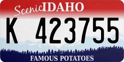ID license plate K423755