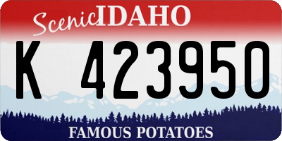 ID license plate K423950