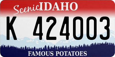 ID license plate K424003