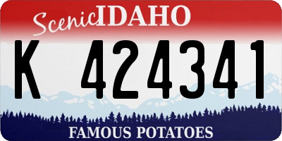 ID license plate K424341