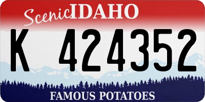 ID license plate K424352