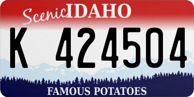 ID license plate K424504