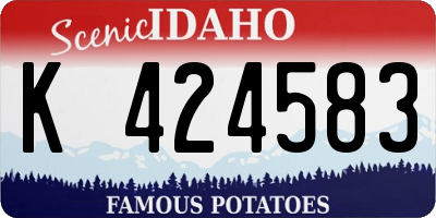 ID license plate K424583
