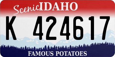 ID license plate K424617