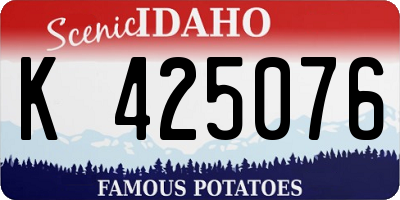 ID license plate K425076