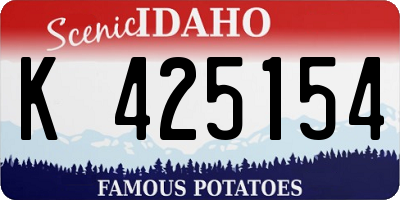 ID license plate K425154