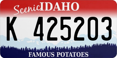 ID license plate K425203