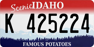 ID license plate K425224