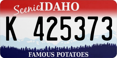 ID license plate K425373