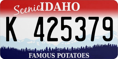 ID license plate K425379