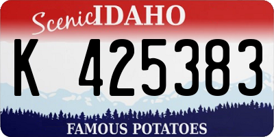 ID license plate K425383