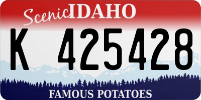 ID license plate K425428