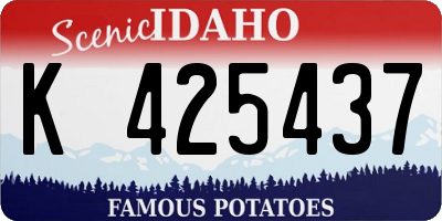 ID license plate K425437