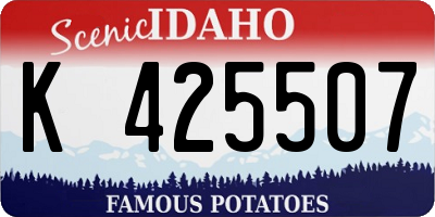 ID license plate K425507