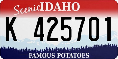 ID license plate K425701