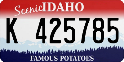 ID license plate K425785