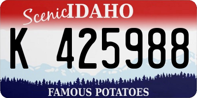 ID license plate K425988