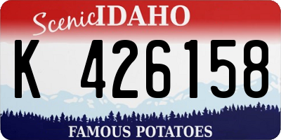 ID license plate K426158