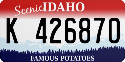 ID license plate K426870