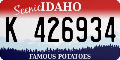 ID license plate K426934