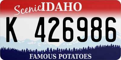 ID license plate K426986
