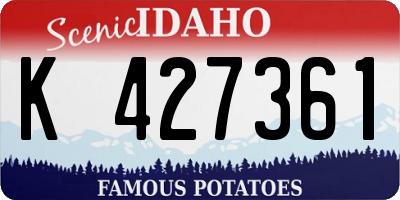 ID license plate K427361
